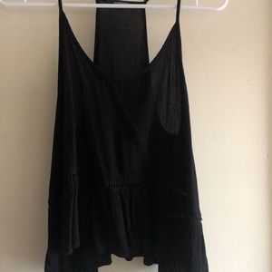 Boho black tank top